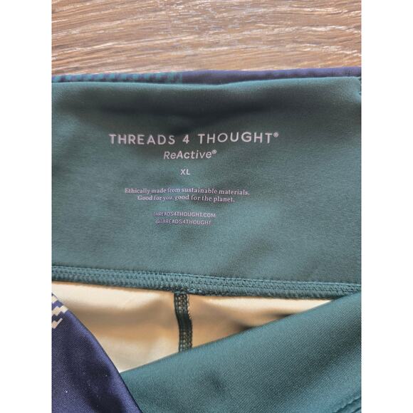 Threads 4 Thought Monica High Rise Check Print Leggings XL NWOT Yoga Athleisure - Picture 2 of 8